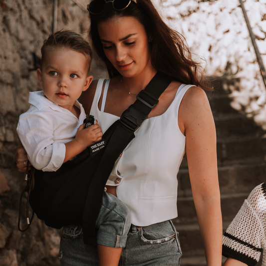 Easy Babe csípőhordozó fekete totyogónak